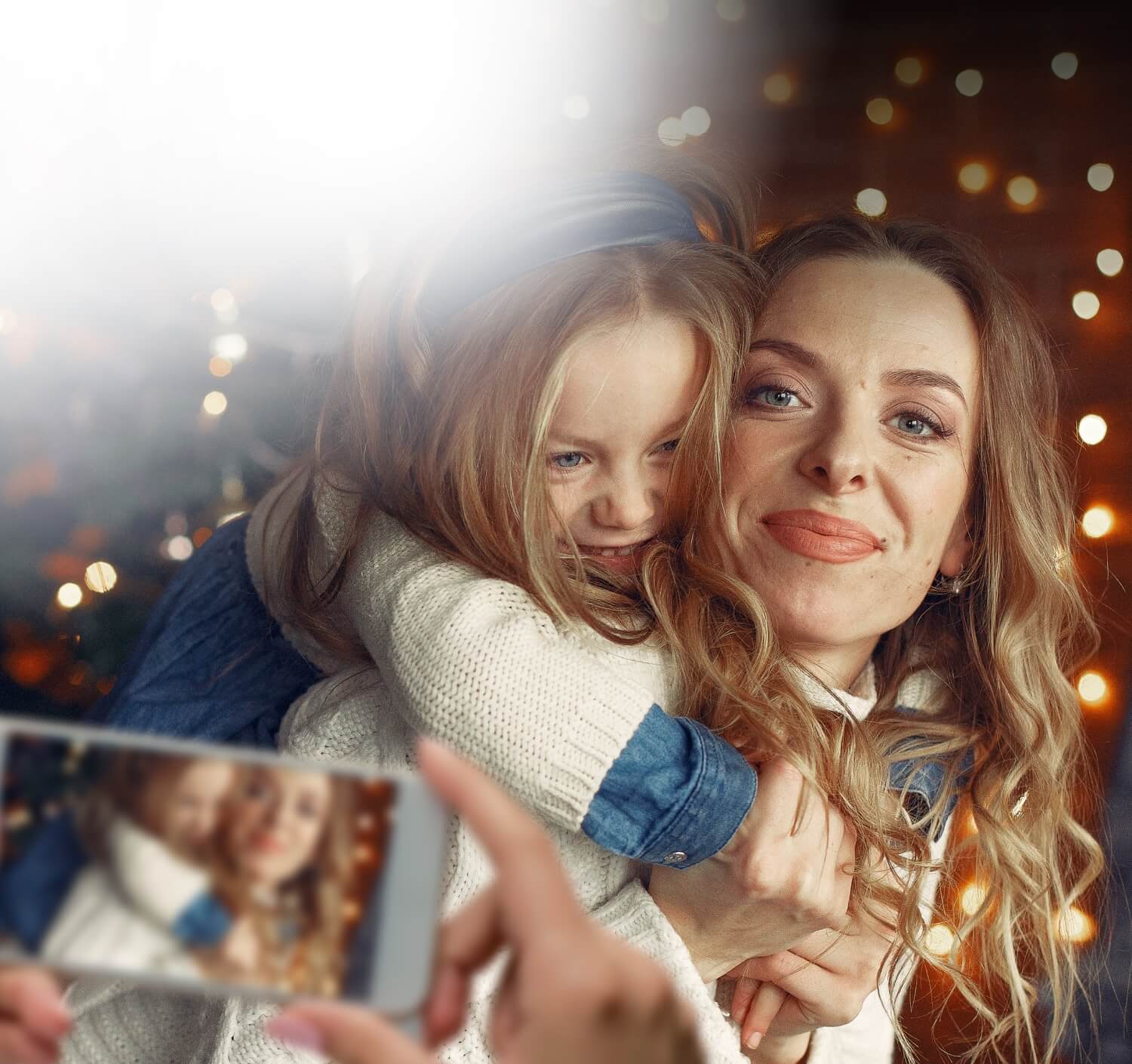 Die ganze Familie <br> steuert die Uhr <br> über die App