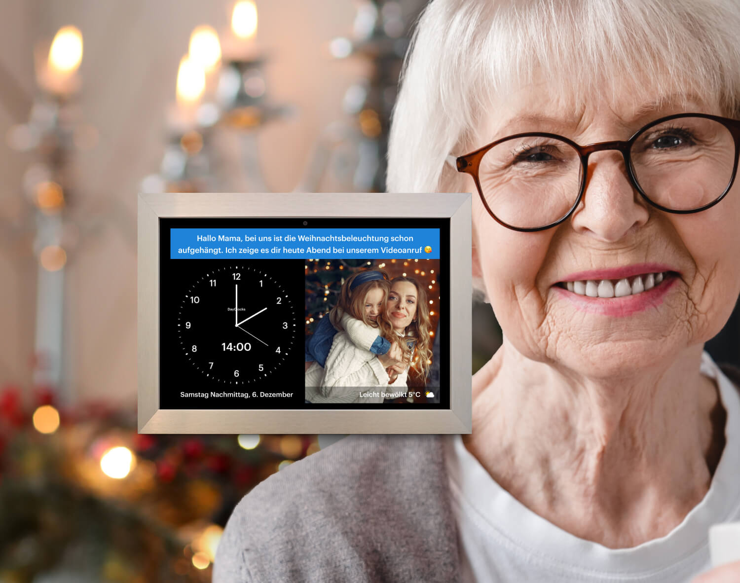 Die älteren Menschen brauchen<br> nur die Uhrzeit ablesen