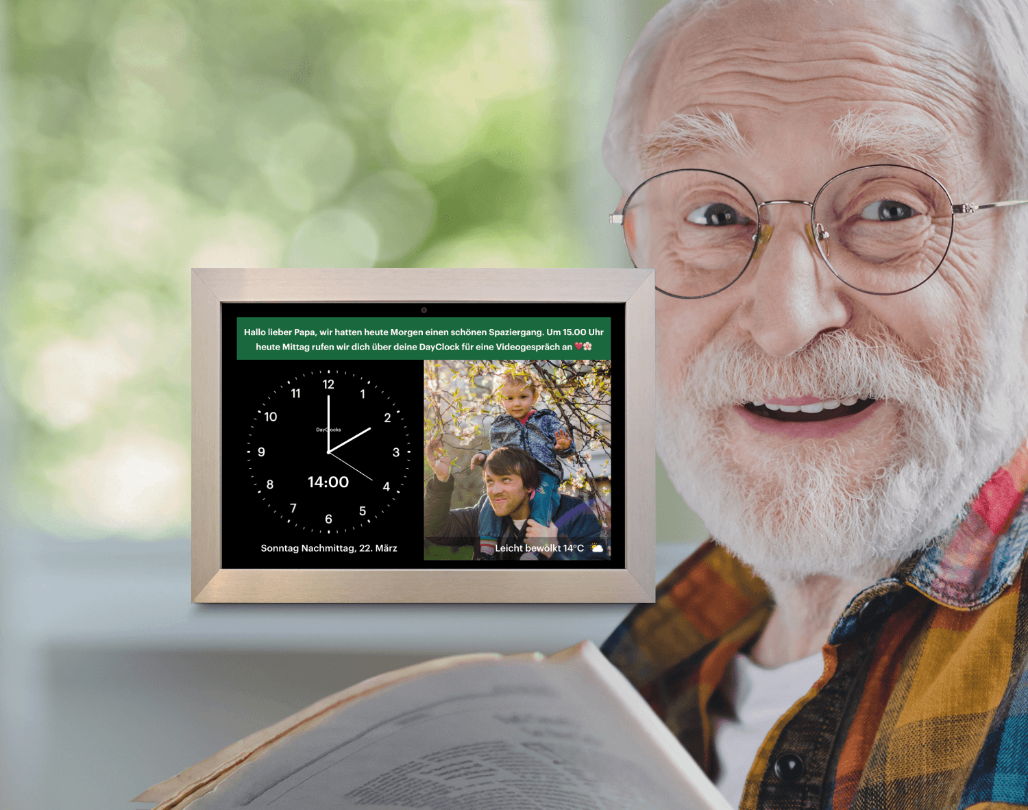 Die älteren Menschen brauchen<br> nur die Uhrzeit ablesen